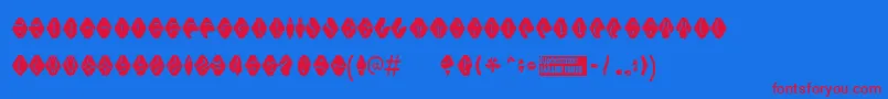 フォントElectorateboogie – 赤い文字の青い背景