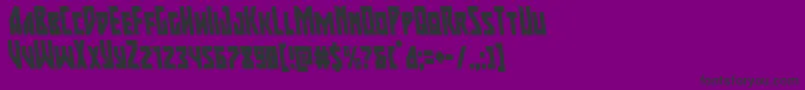 majorforcecondleft Font – Black Fonts on Purple Background