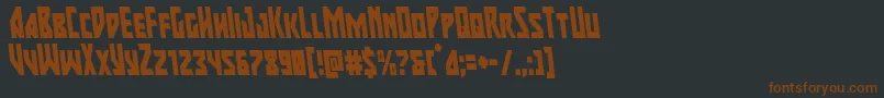 majorforcecondleft Font – Brown Fonts on Black Background