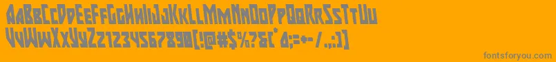 majorforcecondleft Font – Gray Fonts on Orange Background