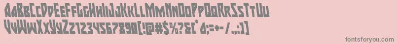 majorforcecondleft Font – Gray Fonts on Pink Background