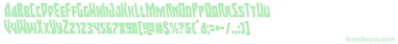 majorforcecondleft Font – Green Fonts on White Background