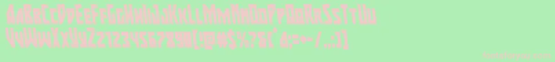 majorforcecondleft Font – Pink Fonts on Green Background