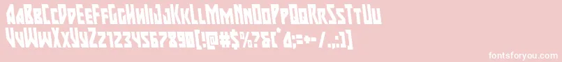 majorforcecondleft Font – White Fonts on Pink Background