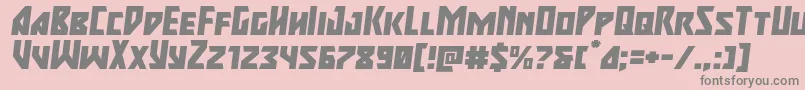 majorforceexpandital Font – Gray Fonts on Pink Background