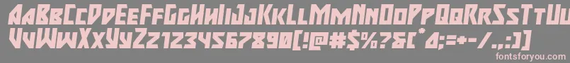 majorforceexpandital Font – Pink Fonts on Gray Background