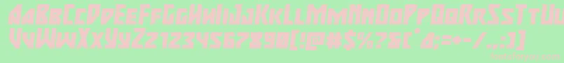 majorforceexpandital Font – Pink Fonts on Green Background