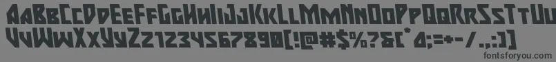 majorforceexpandleft Font – Black Fonts on Gray Background
