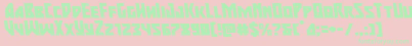 majorforceexpandleft Font – Green Fonts on Pink Background