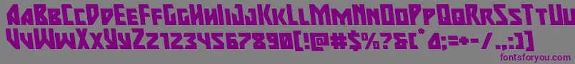 フォントmajorforceexpandleft – 紫色のフォント、灰色の背景