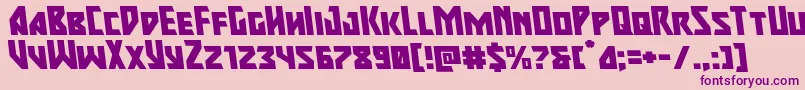 majorforceexpandleft Font – Purple Fonts on Pink Background