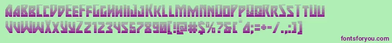 majorforcegrad Font – Purple Fonts on Green Background