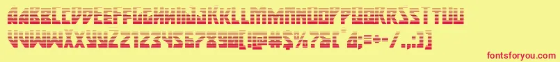 majorforcegrad Font – Red Fonts on Yellow Background