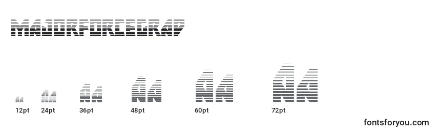 Majorforcegrad (133434) Font Sizes