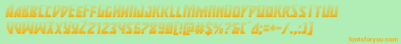 majorforcegradital Font – Orange Fonts on Green Background