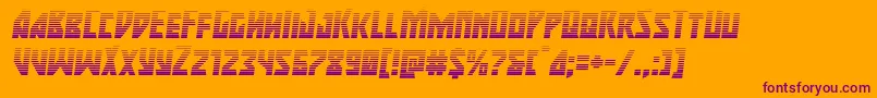 majorforcegradital Font – Purple Fonts on Orange Background