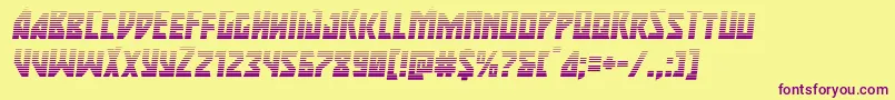 majorforcegradital Font – Purple Fonts on Yellow Background