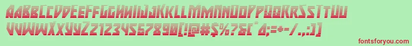 majorforcegradital Font – Red Fonts on Green Background