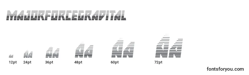Majorforcegradital (133435) Font Sizes