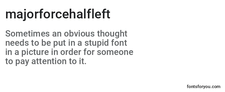 Шрифт Majorforcehalfleft (133439)