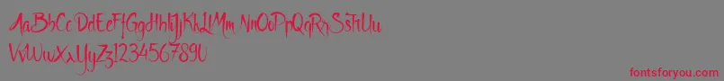 Godfeem Font – Red Fonts on Gray Background
