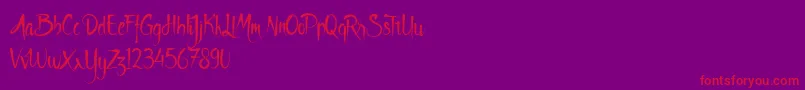 Godfeem Font – Red Fonts on Purple Background
