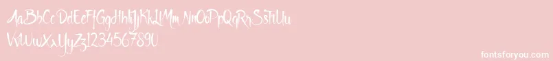 Godfeem Font – White Fonts on Pink Background