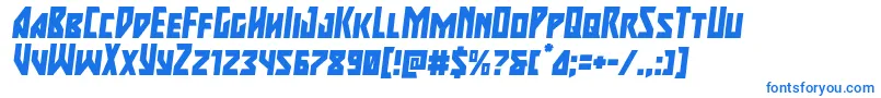 フォントmajorforceital – 青いフォント