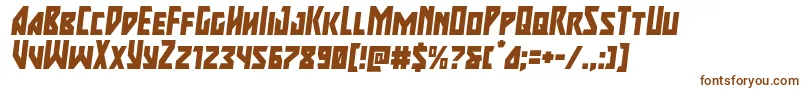 majorforceital Font – Brown Fonts on White Background