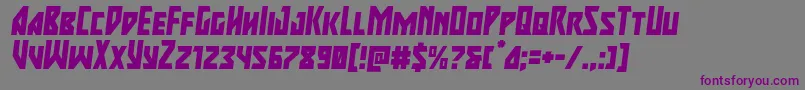 majorforceital-fontti – violetit fontit harmaalla taustalla