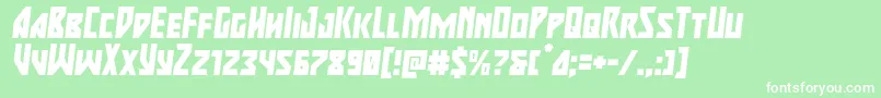 majorforceital Font – White Fonts on Green Background
