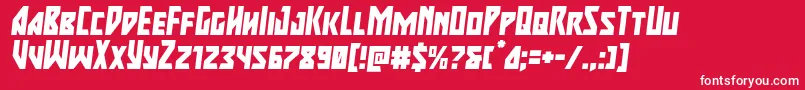 majorforceital Font – White Fonts on Red Background
