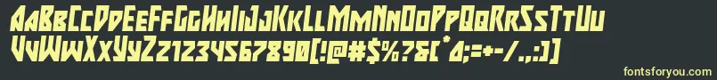 More about majorforceital Font majorforceital Font – Yellow Fonts on Black Background