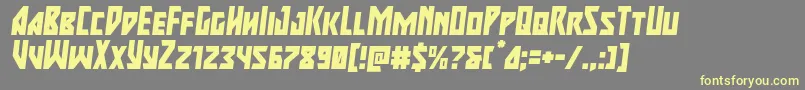 majorforceital Font – Yellow Fonts on Gray Background