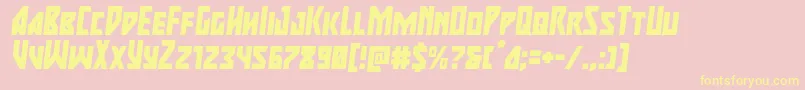 Police majorforceital – polices jaunes sur fond rose