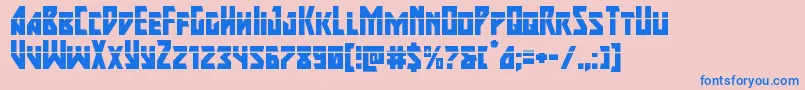 majorforcelaser Font – Blue Fonts on Pink Background
