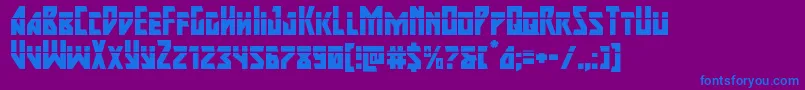 majorforcelaser Font – Blue Fonts on Purple Background