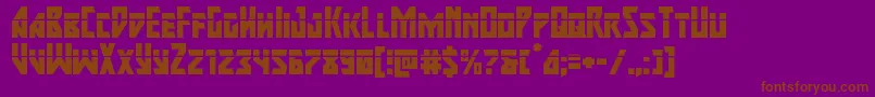 majorforcelaser Font – Brown Fonts on Purple Background