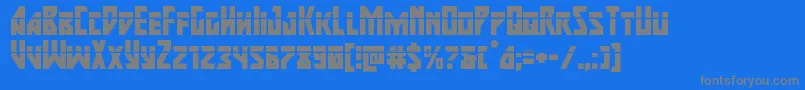 majorforcelaser-fontti – harmaat kirjasimet sinisellä taustalla