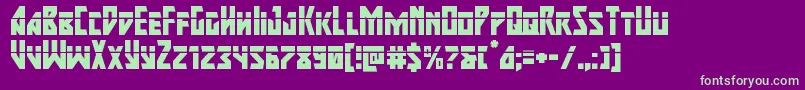 Шрифт majorforcelaser – зелёные шрифты на фиолетовом фоне