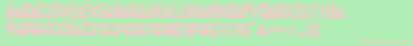 majorforcelaser Font – Pink Fonts on Green Background