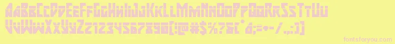 majorforcelaser Font – Pink Fonts on Yellow Background