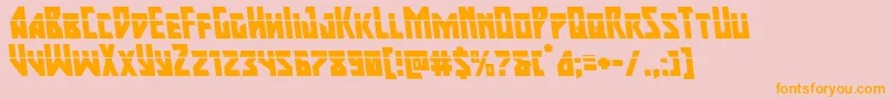 majorforcelaserleft Font – Orange Fonts on Pink Background