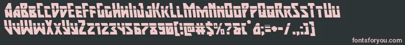majorforcelaserleft Font – Pink Fonts on Black Background