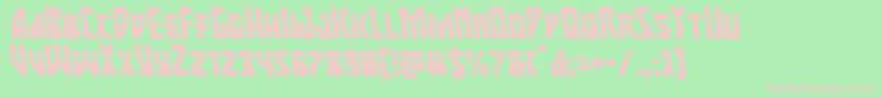 majorforcelaserleft Font – Pink Fonts on Green Background