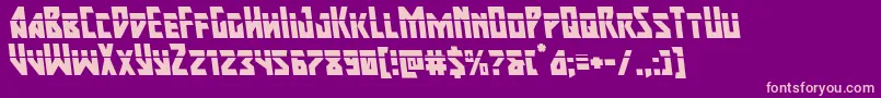 majorforcelaserleft Font – Pink Fonts on Purple Background
