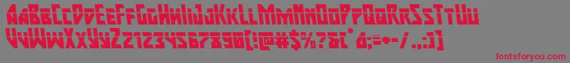 majorforcelaserleft Font – Red Fonts on Gray Background