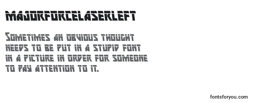 Обзор шрифта Majorforcelaserleft (133443)