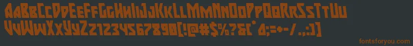Шрифт majorforceleft – коричневые шрифты на чёрном фоне