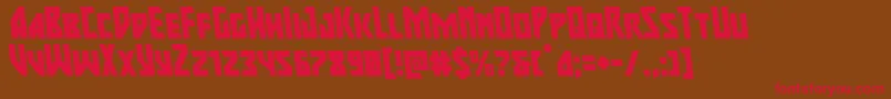 majorforceleft Font – Red Fonts on Brown Background